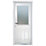 Crystal  2-Panel 1-Light Left or Right-Handed White Composite Front Door 2055mm x 920mm