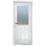 Crystal  2-Panel 1-Light Left or Right-Handed White Composite Front Door 2055mm x 920mm