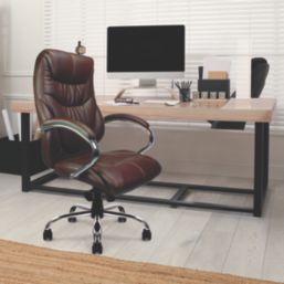 Nautilus Designs Sandown High Back Executive Chair Brown