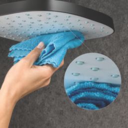 Mira Crisp Tilt Overhead Shower Head Matt Black 250mm