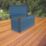 Trimetals B48 600Ltr 4' 6" x 2' 6" (Nominal) Metal Garden Storage Box Blue