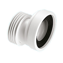 McAlpine  Rigid 20mm Offset WC Pan Connector White 120mm