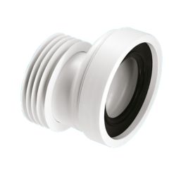 McAlpine  Rigid 20mm Offset WC Pan Connector White 120mm