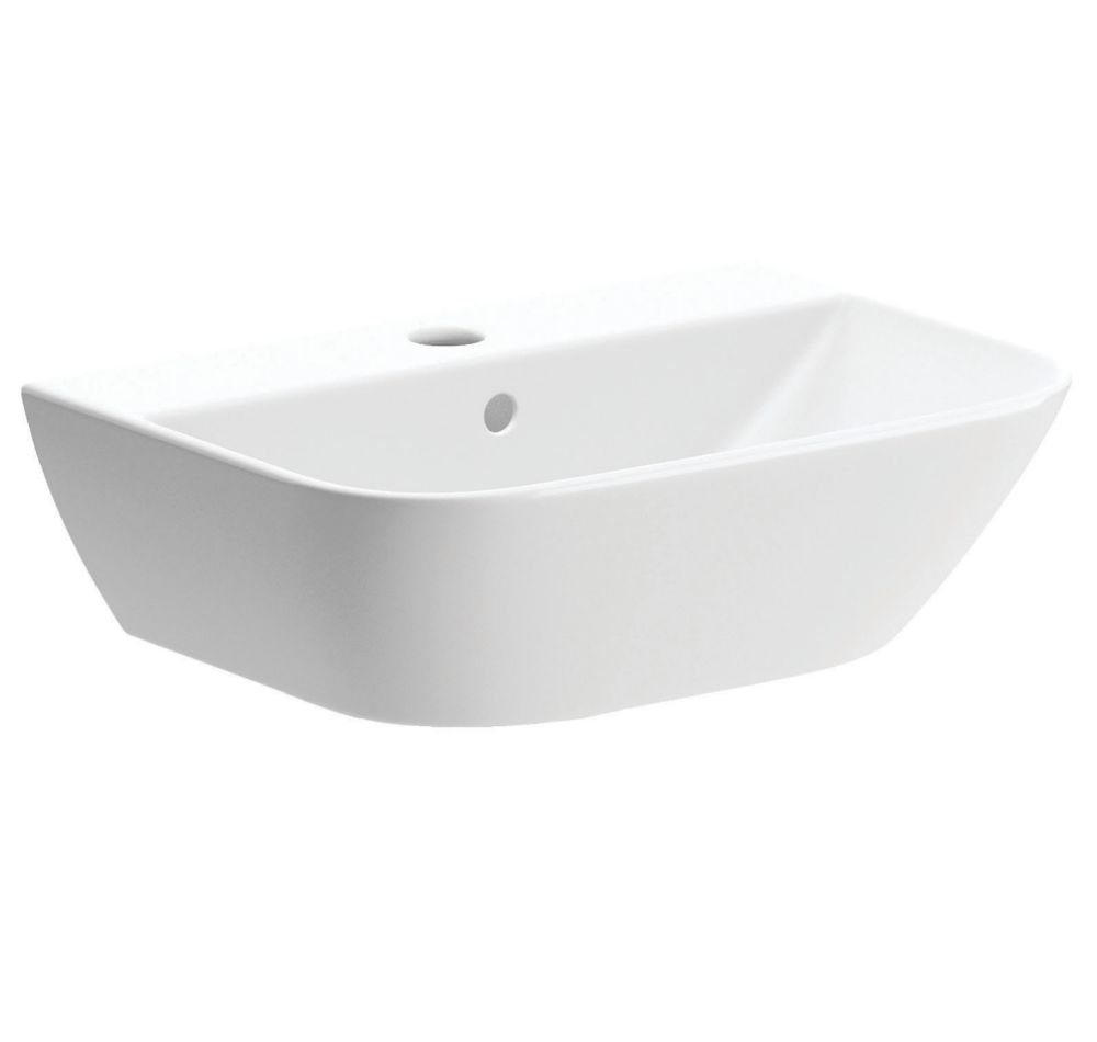 Ideal Standard i.life Cloakroom Basin and Semi-Pedestal 40cm 1 Tap Hole - 3