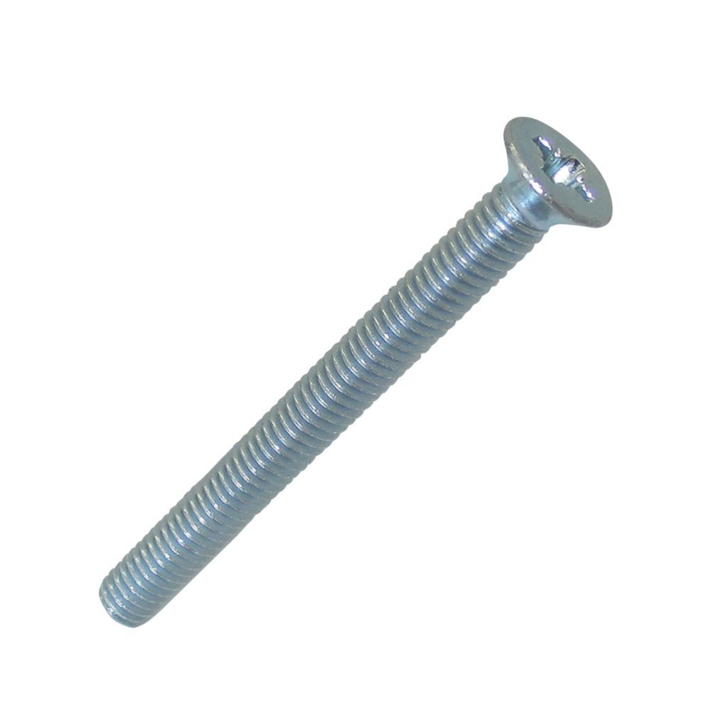 Easyfix Bright ZincPlated Countersunk Machine Screws M4 x 40mm 25 Pack Screwfix