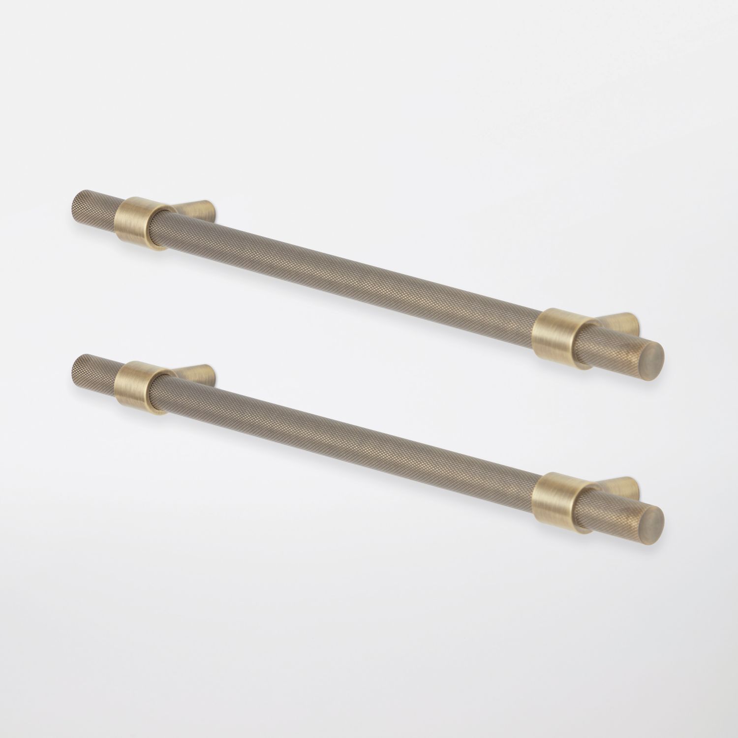 Essentials Dukkah T Bar Handles Antique Brass 257mm 2 Pieces (324AA)