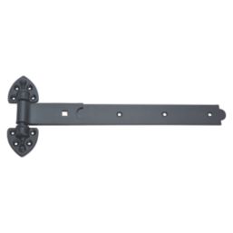 Smith & Locke Black Powder-Coated Straight Heavy Reversible Gate Hinges 160mm x 415mm x 60mm 2 Pack