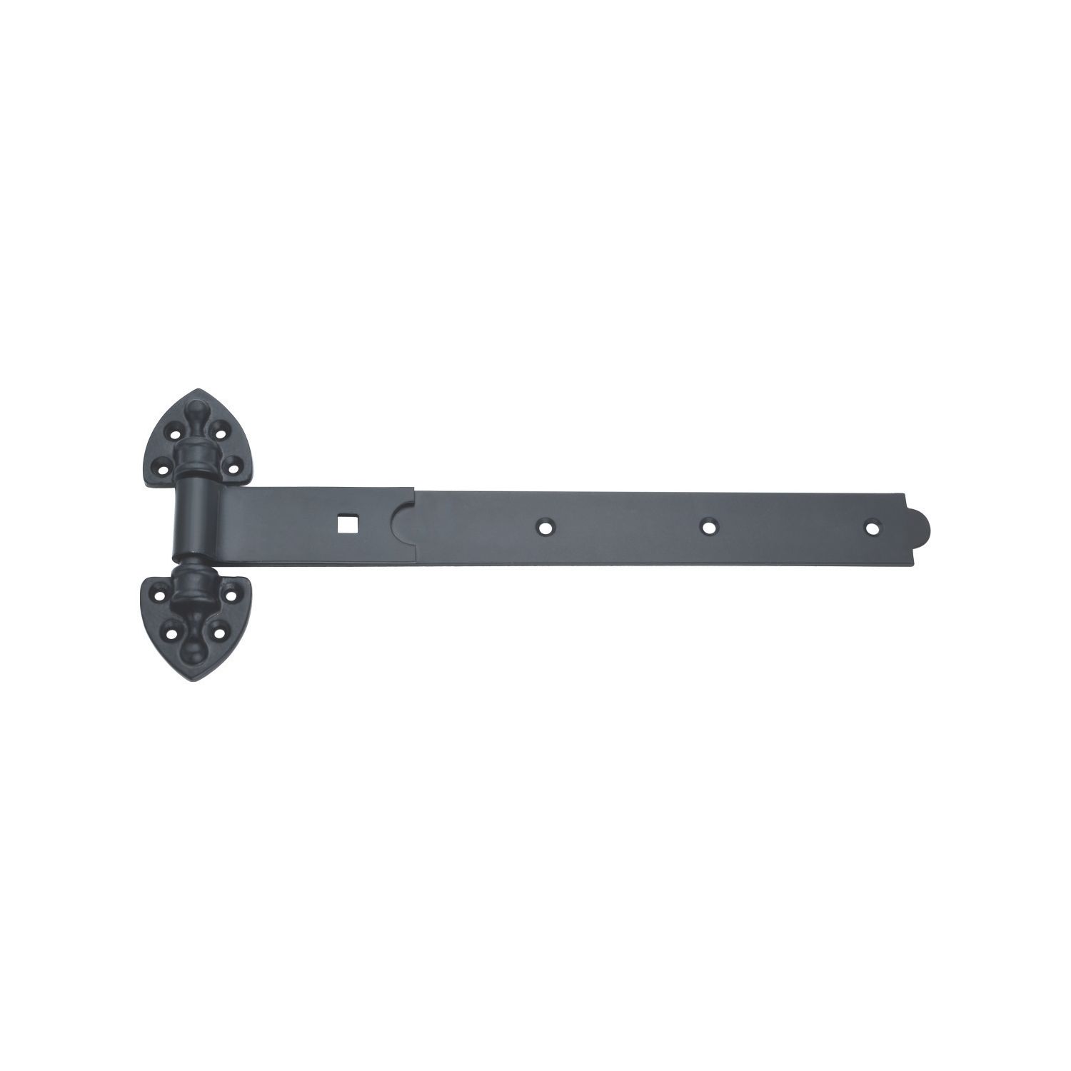 Smith & Locke Black Powder-Coated Straight Heavy Reversible Gate Hinges 160mm x 415mm x 60mm 2 Pack (324CC)