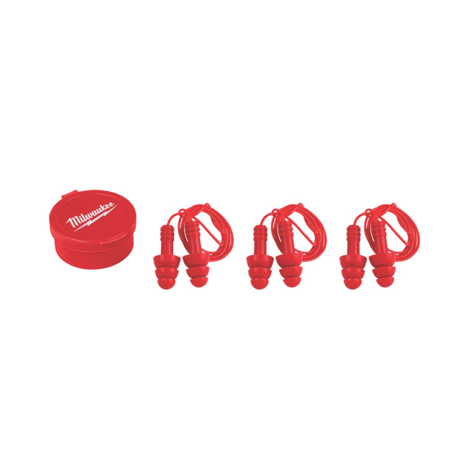 Milwaukee 4932471904 31dB Reusable Corded Ear Plugs 3 Pairs (324GC)