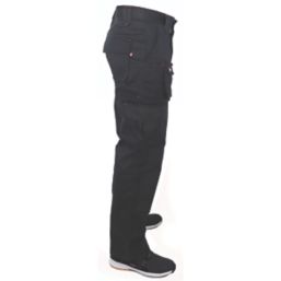 Lee Cooper LCPNT206 Classic Kneepad Trousers Black 34" W 31" L