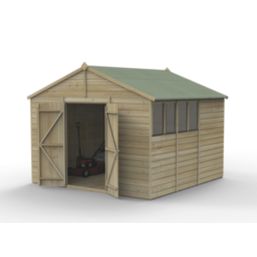 Forest Beckwood 10' x 9' 6" (Nominal) Apex Shiplap Timber Shed with Assembly
