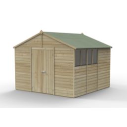 Forest Beckwood 10' x 9' 6" (Nominal) Apex Shiplap Timber Shed with Assembly