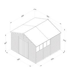Forest Beckwood 10' x 9' 6" (Nominal) Apex Shiplap Timber Shed with Assembly