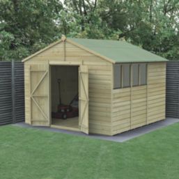 Forest Beckwood 10' x 9' 6" (Nominal) Apex Shiplap Timber Shed with Assembly