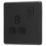 Arlec  13A 1-Gang SP Switched Socket Black  with Colour-Matched Inserts