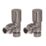 Towelrads  15mm x 1/2" Chrome Angled Designer Manual Radiator Valve & Lockshield  2 Pack