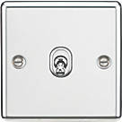 Knightsbridge CLTOG12PC 10AX 1-Gang Intermediate Switch Polished Chrome with Colour-Matched Inserts