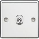 Knightsbridge  10AX 1-Gang Intermediate Switch Polished Chrome with Colour-Matched Inserts