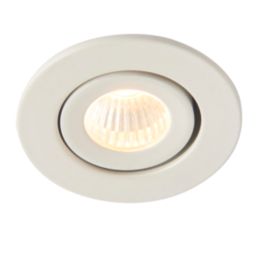 Saxby Lalo Tilt Round LED Downlight Matt White 4W 240lm