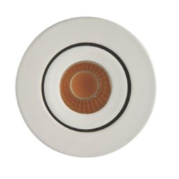 Saxby Lalo Tilt Round LED Downlight Matt White 4W 240lm
