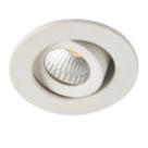 Saxby Lalo Tilt Round LED Downlight Matt White 4W 240lm