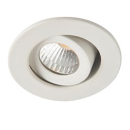 Saxby Lalo Tilt Round LED Downlight Matt White 4W 240lm