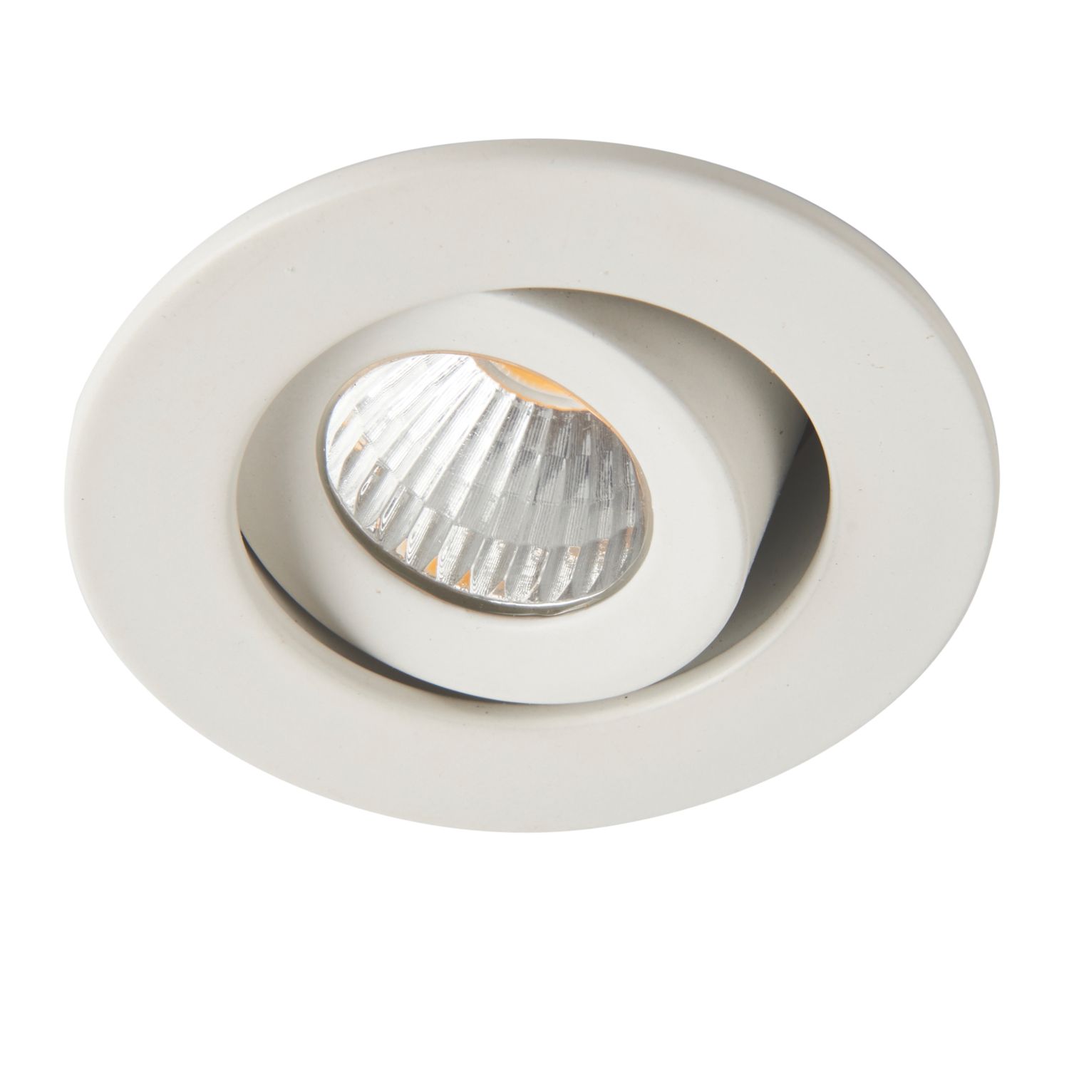Saxby Lalo Tilt Round LED Downlight Matt White 4W 240lm (324VX)