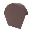 Glidevale Protect Brown Universal Dry Verge Half Round Ridge Caps 2 Pack