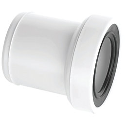McAlpine  Rigid Straight Telescopic WC Socket Extension White 138mm