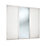 Spacepro  3-Door Sliding Wardrobe Door Kit White Frame White / Mirror Panel 1680mm x 2260mm