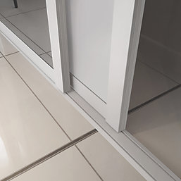 Spacepro  3-Door Sliding Wardrobe Door Kit White Frame White / Mirror Panel 1680mm x 2260mm