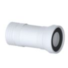 Viva Slinky-Fit Flexible Straight Long Pan Connector White 300-700mm