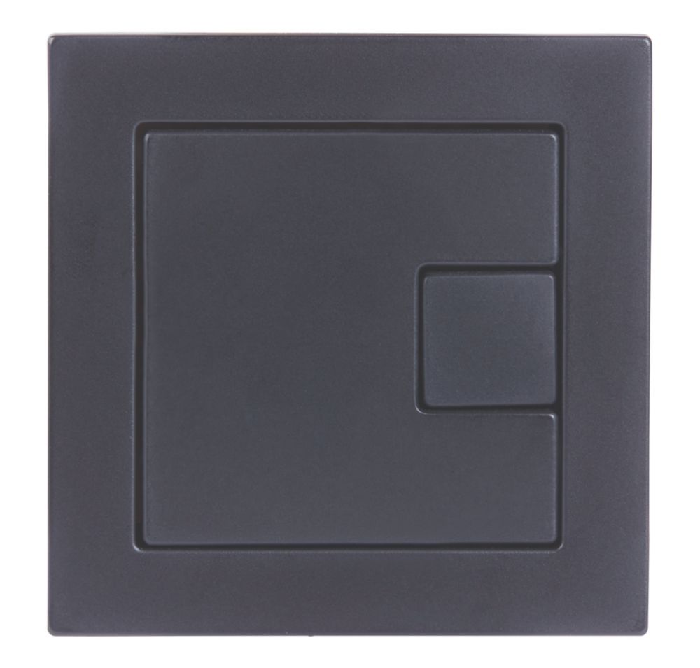 Square Dual-Flush Flush Button Black