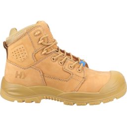 Hard Yakka Legend Metal Free  Lace & Zip Safety Boots Wheat Size 9