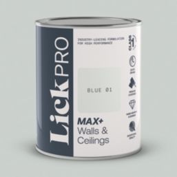 LickPro Max+ 1Ltr Blue 01 Matt Emulsion  Paint