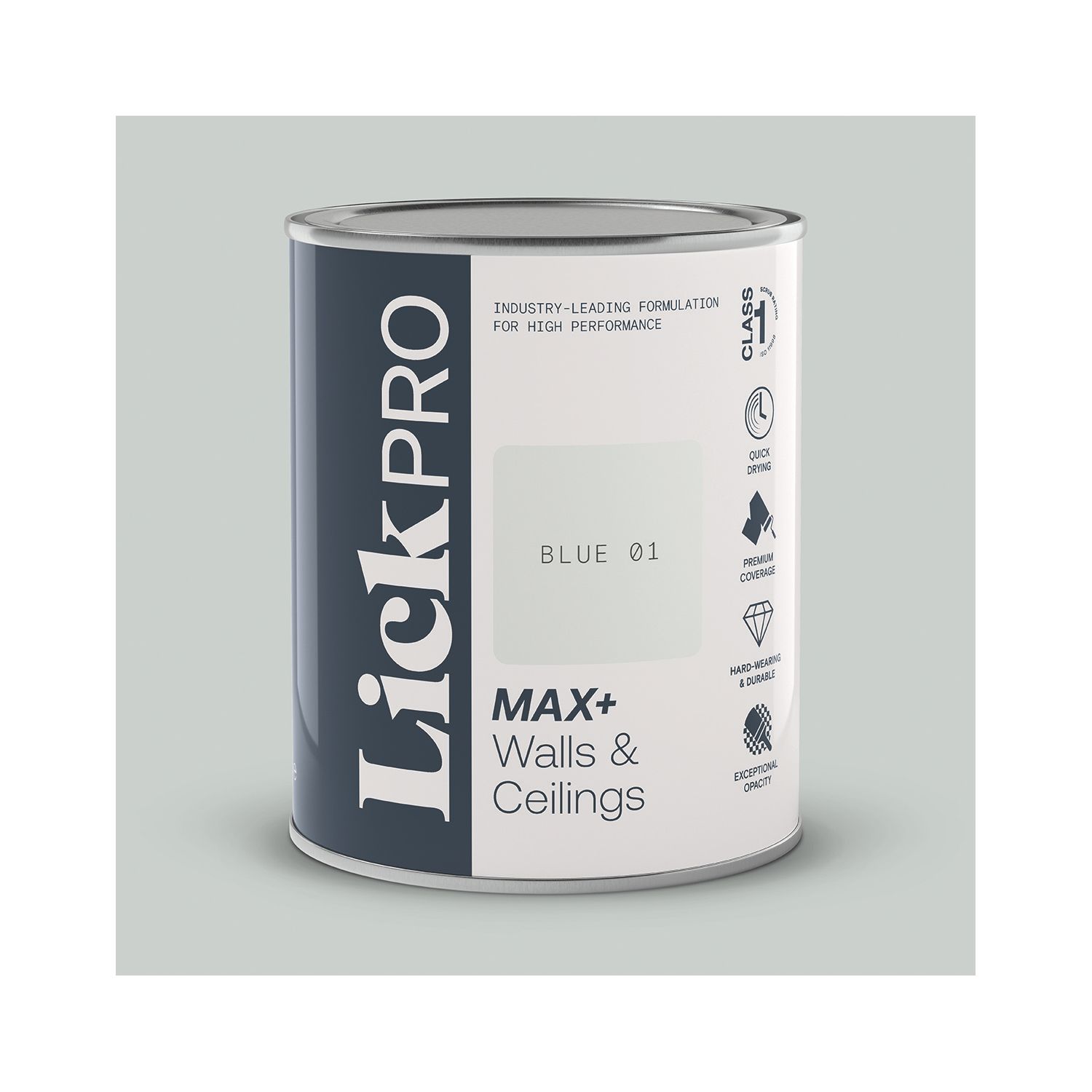 LickPro Max+ 1Ltr Blue 01 Matt Emulsion Paint (325TM)