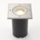 Saxby Pillar 110mm Outdoor Square Ground Light Polished Stainless steel