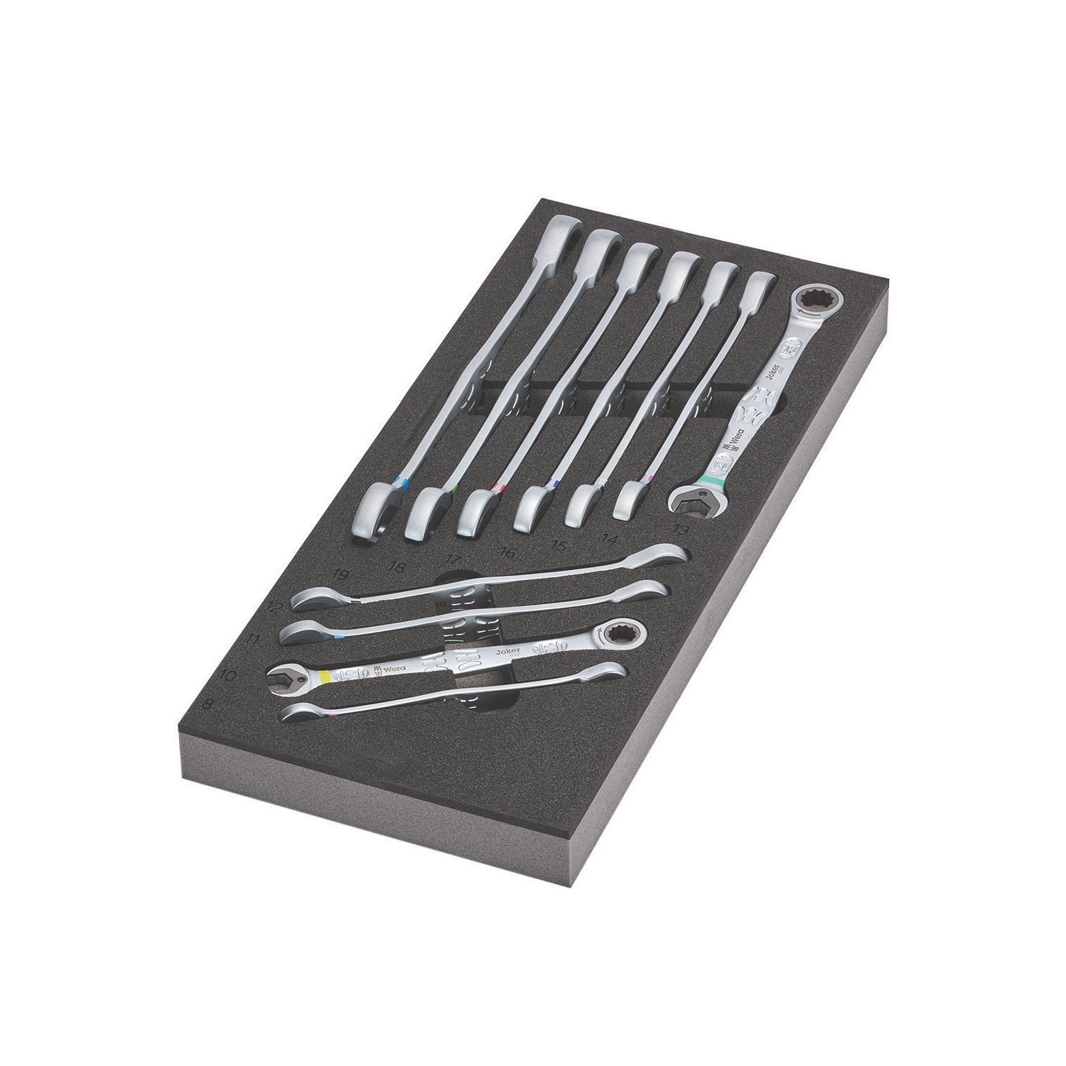 Wera 9730/6000 Joker 1 Foam Insert Combination Spanner Set 11 Pcs (325XX)