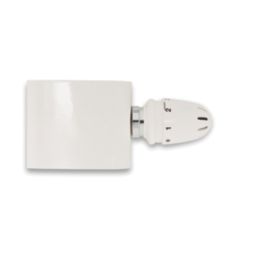 Ximax Standard 15mm x 1/2" White Straight Modern Thermostatic Radiator Valve Head & Body