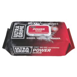 Ultragrime Pro Power Scrub XXL+ Cleaning Wipes 80 Pack