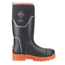 Muck Boots Grit S5 Size 12  Black & Orange  Safety Wellies