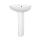 Swirl Enz Wall-Mounted Basin 1 Tap Hole 555mm