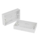 D-Line TSB28W/2 2-Gang Surface Pattress  Box 28mm 2 Pack