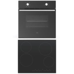 Cooke & Lewis  Built-in Multi-Function Oven & Ceramic Hob Black