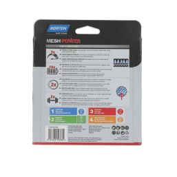 Norton   80 Grit Mesh Wood, Plaster, Plasterboard & Paint Sanding Discs 150mm 5 Pack