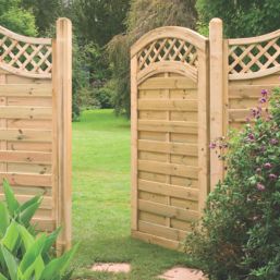 Forest Europa Prague Garden Gate 900mm x 1800mm Natural Timber