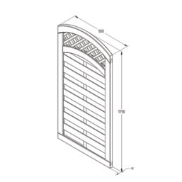 Forest Europa Prague Garden Gate 900mm x 1800mm Natural Timber