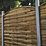 Forest Dome Double-Slatted Curved Top Fence Panel Natural Timber 6' x 6' Pack of 3