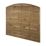 Forest Dome Double-Slatted Curved Top Fence Panels Natural Timber 6' x 6' Pack of 3