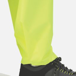 Regatta Pro Hi Vis Packaway Trousers Elasticated Waist Yellow Medium 34" W 32" L